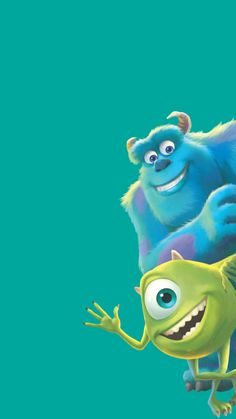 A Picture of James P. Sullivan and Mike Wazowski from the Disney Movie, Monsters Inc.